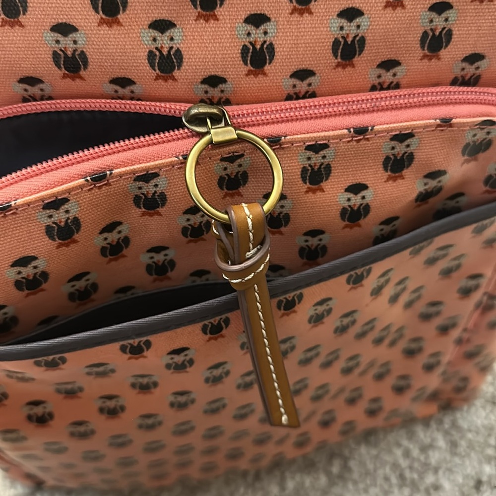 Fossil peach owl print backpack - Picture 6 of 6